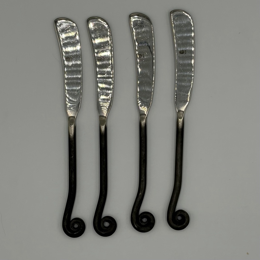 Gourmet Settings GS Treble Clef Flat Handle Butter Spreaders Knives SET OF 4